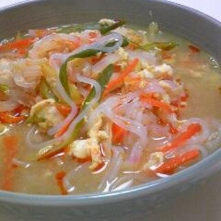 すっぱカラ〜イ☆満腹しらたきスープ